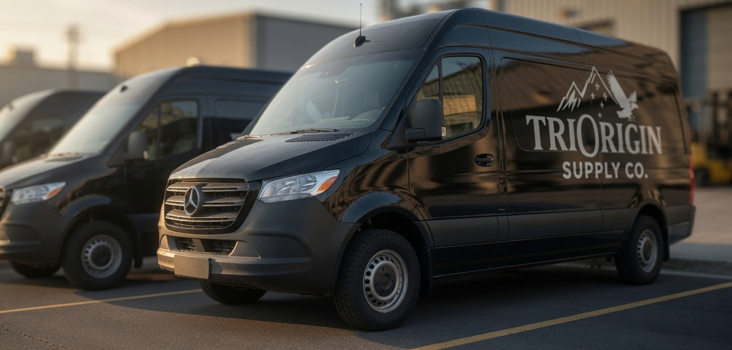 TriOrigin branded vans for U.S. distribution